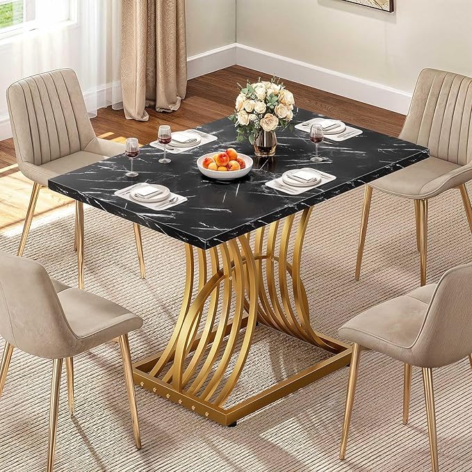 DWVO Modern Dining Table for 4 People 47 Inch Rectangular Kitchen Table - Image 6