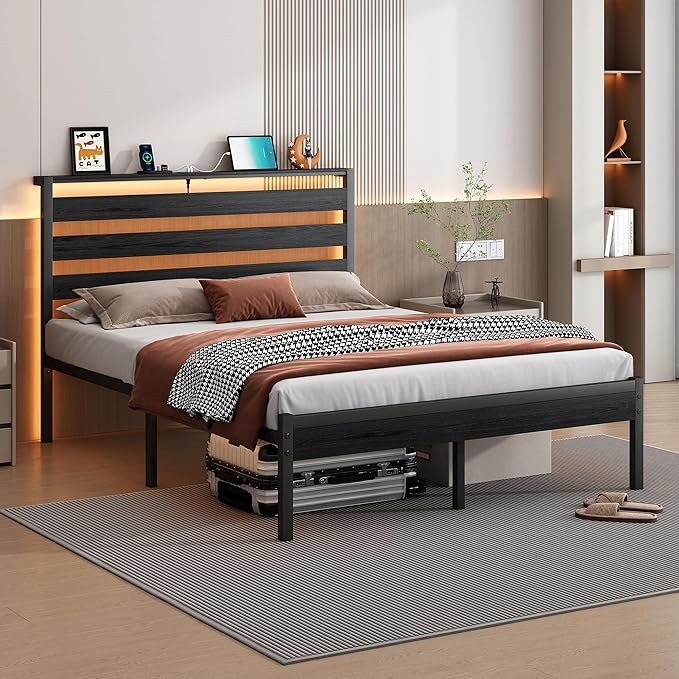 14 Inch Classic Metal Platform Bed Frame-Queen Bed Frame - Image 3