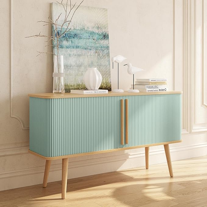 WERMO 53'' Blue Cabinet with Doors and Shelves by WERMO