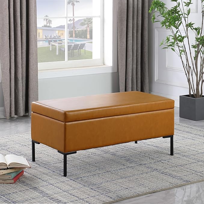 HomePop Upholstered Storage Bench - Image 2