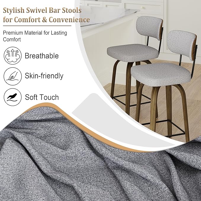 Swivel Counter Height Bar Stools - Image 4