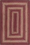 Homespice Autumn Maple Burgundy and Tan Braided Runner Rug, 22x72 Rectangle by Homespice
