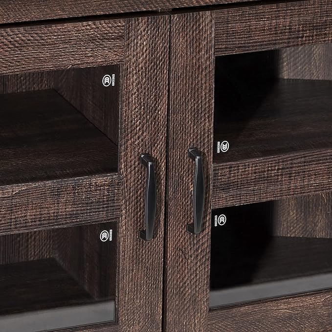 ROCKPOINT Modern Farmhouse 44inch Corner Universal TV Stand Living Room Storage - Image 4