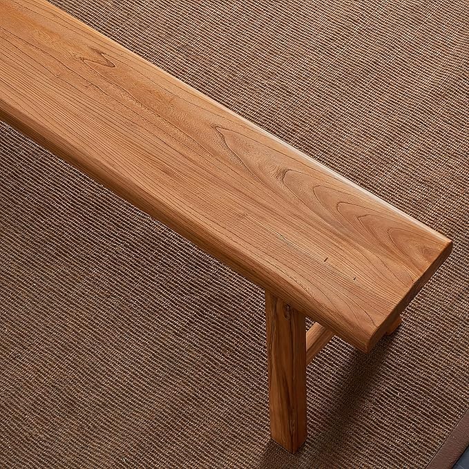 Farmhouse Wood Bench Indoor - Image 3