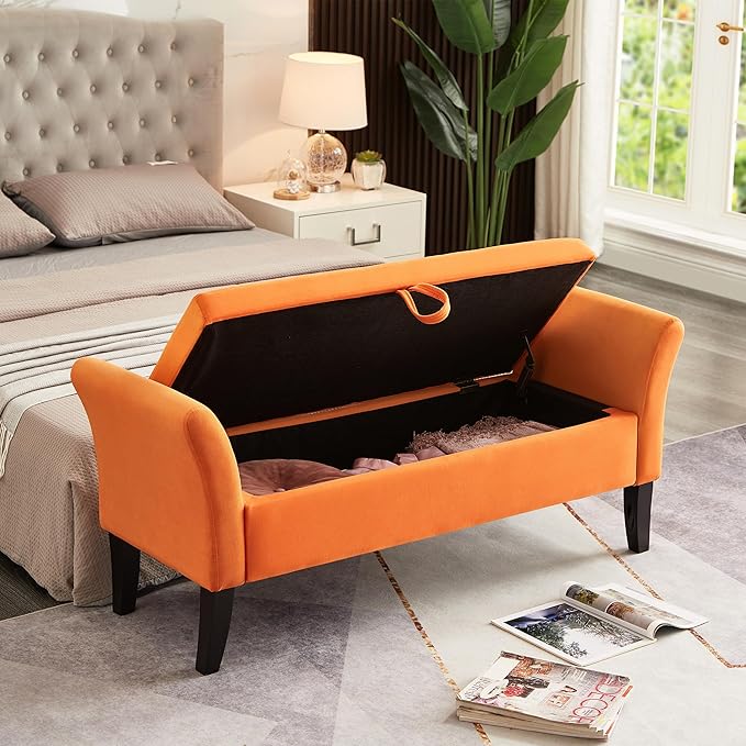 Furniliving 51 Inch Storage Bench - Image 4