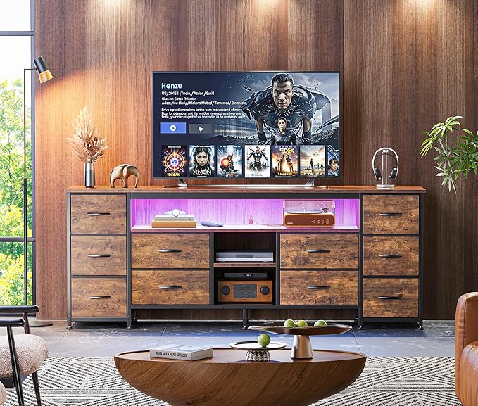 Huuger 63 Inch LED TV Stand Dresser - Image 2