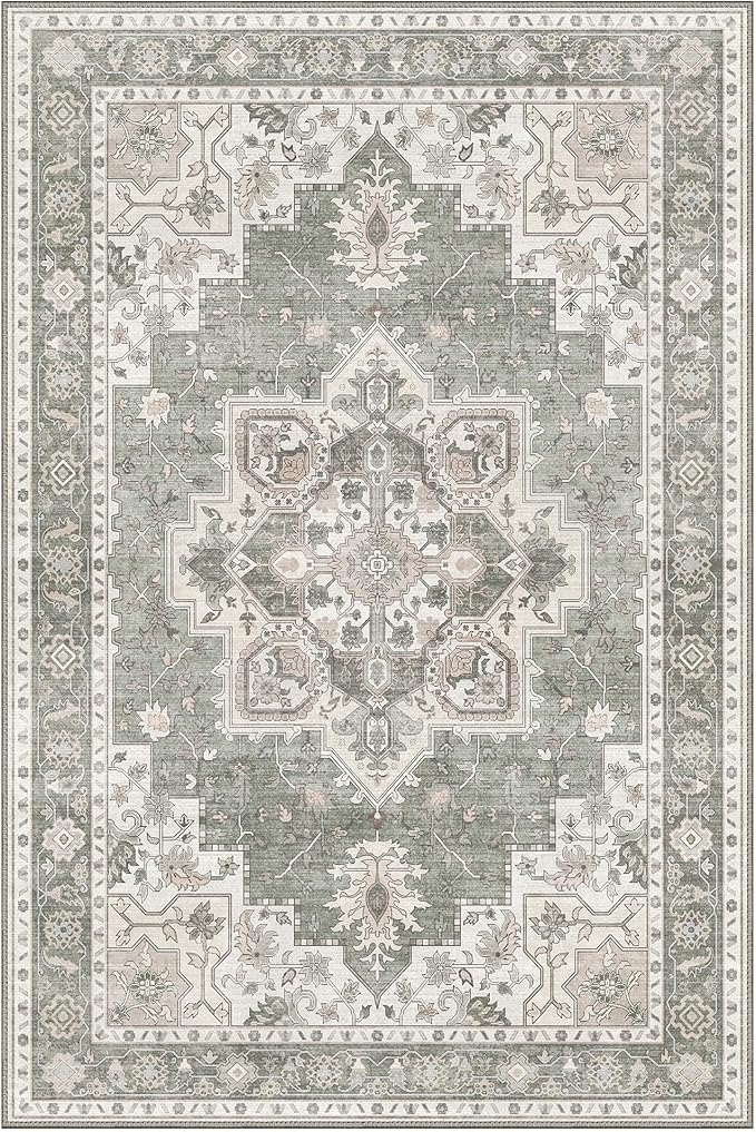 GENIMO 8x10 Area Rugs for Living Room, Machine Washable Non Slip Vintage Rugs - Image 7
