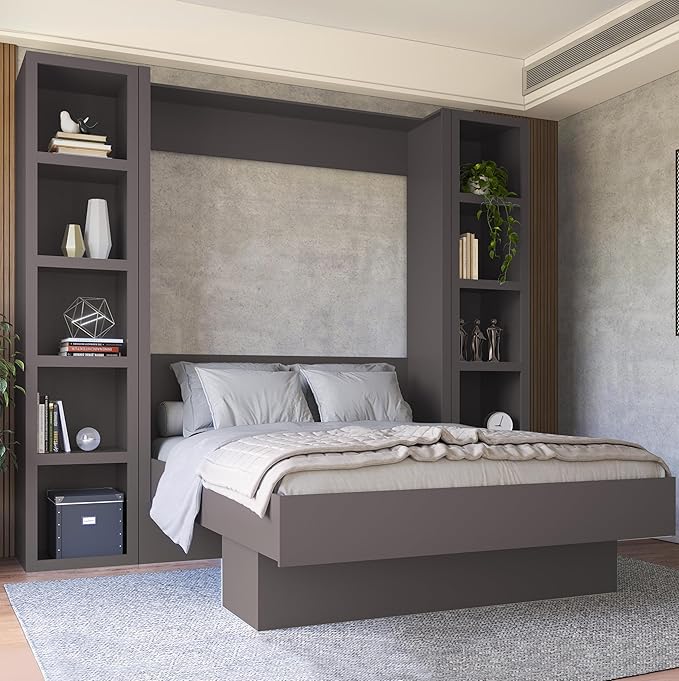 Oakland Living Dark Grey 91-in Tall Wooden Bookcase Shelf - Image 2