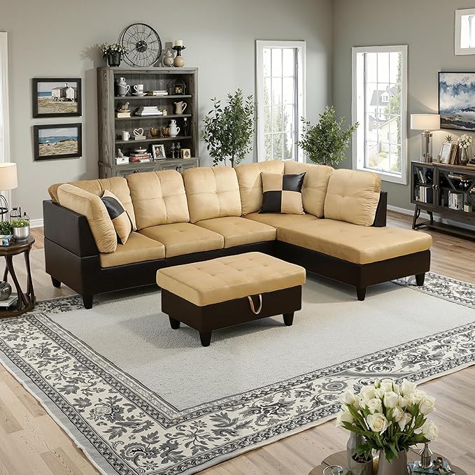 NicBex Sectional Couch 3 Pieces Sofa Set - Image 3