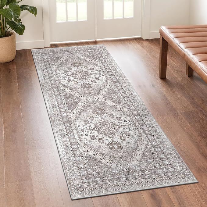 zesthome 2x6 Runner Rug for Hallways, Machine Washable Rug, Non Slip Vintage - Image 8