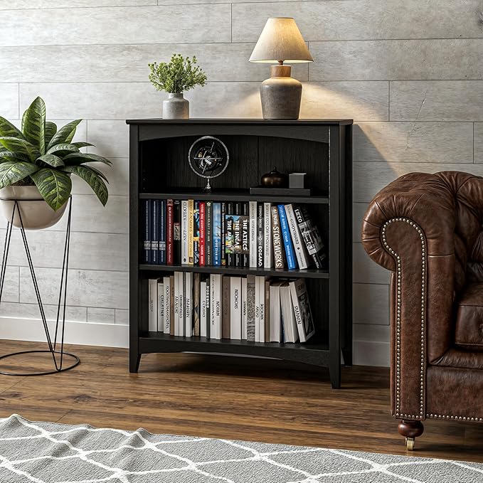 Camaflexi Shaker Style 3 Shelf Bookcase/Solid Wood / 36" High/Adjustable - Image 2