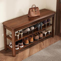 Shoe Rack for Front Door Entrance, Solid Wood Shoe Bench for Closet, Holds Up by IUNVR
