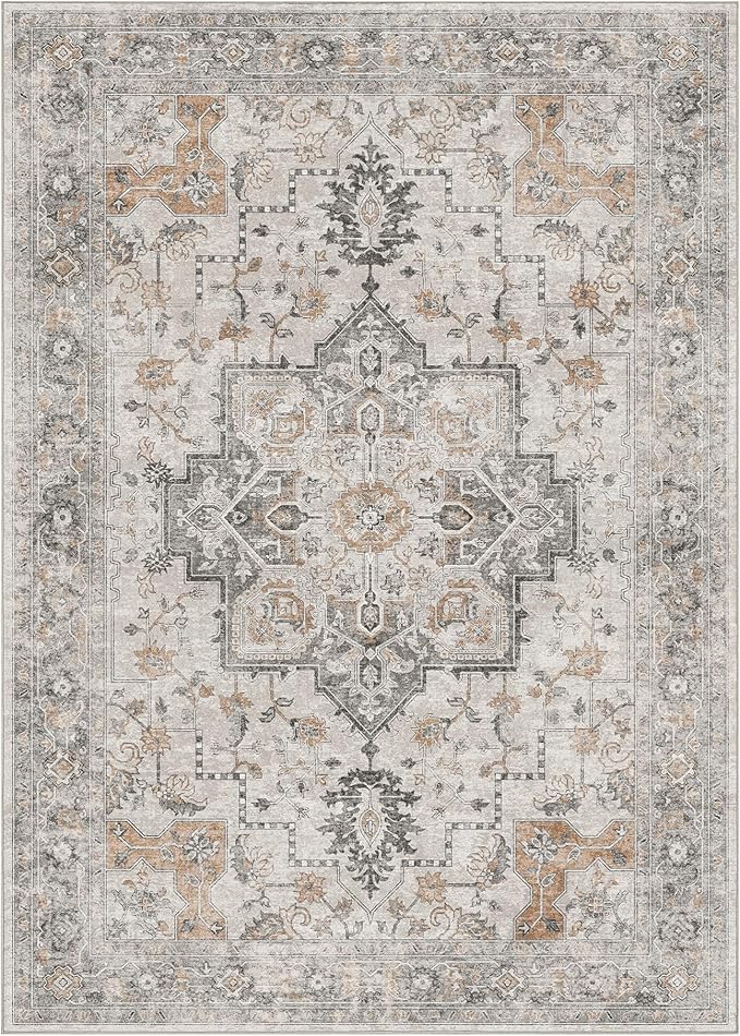 GENIMO 29"x17" Area Rugs for Living Room, Machine Washable Non Slip Vintage Rugs - Image 7
