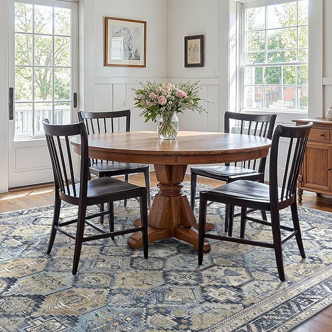 GENIMO 8x10 Area Rugs for Living Room, Machine Washable Non Slip Vintage Rugs - Image 3