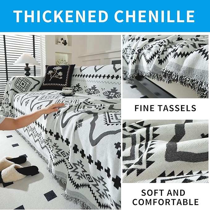 LUFEIJIASHI Boho Couch Covers for Sofa Non Slip Sofa Covers Washable Couch - Image 6