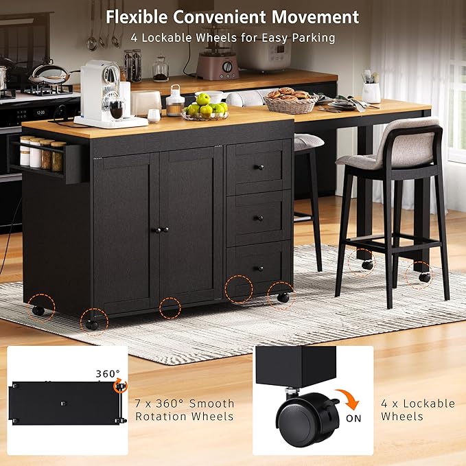 Ball & Cast 74.8" Kitchen Island - Image 9