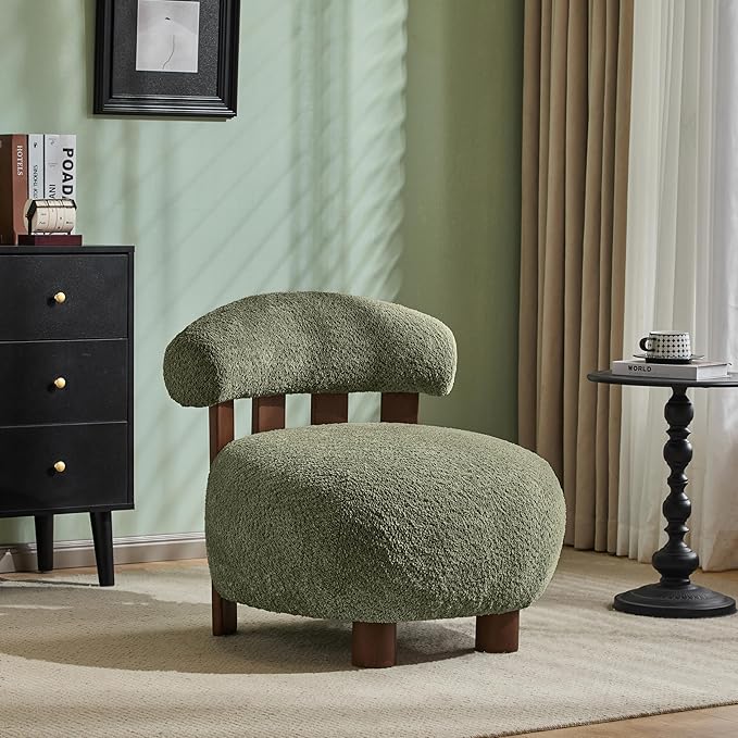 Christopher Knight Home Elvina Boucle Fabric Accent Chair, Solid Wood Single by ChristopherKnightHome