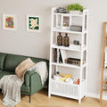 Bamjoy Bamboo White Bookshelf by Bamjoy