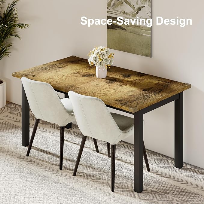 Feonase 63" Extendable Dining Table, Modern Farmhouse Dining Room Table - Image 7