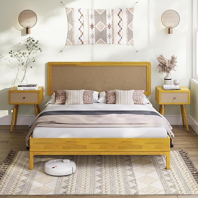 Bme Nipe Queen 14 Inch Bohemian Bed Frame by Bme