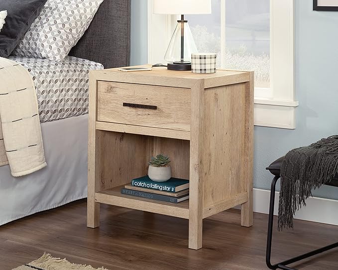 Sauder Pacific View Bedroom Night Stand, Spacious Storage, 1 Drawer Nightstand - Image 2
