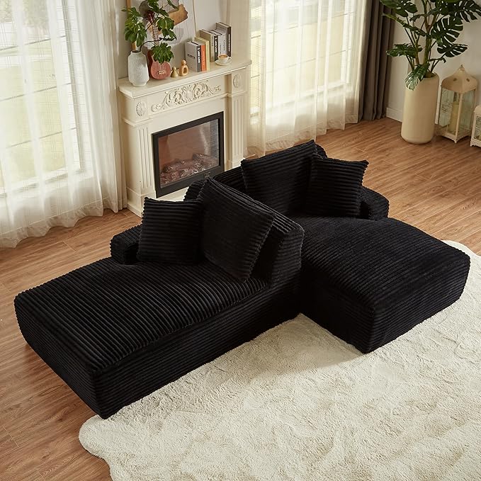 ERYE 79" Oversized Double Chaise Lounge Indoor Sleeper Recliner Sofabed - Image 5