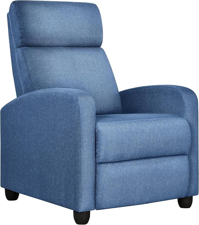 Yaheetech Fabric Recliner Chair Sofa Ergonomic Adjustable Single Sofa by Yaheetech
