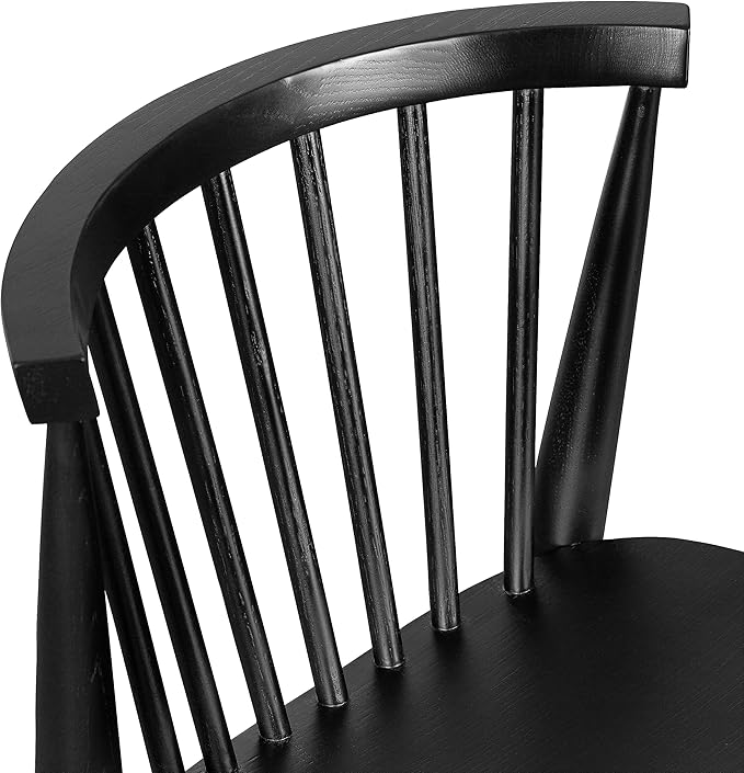 POLY & BARK Ligna Counter Stool Black – Mid-Century Inspired Stool - Image 7