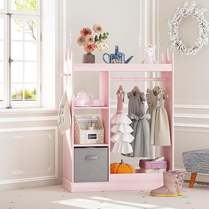 UTEX Kids Armoire Wardrobe Closet - Image 6