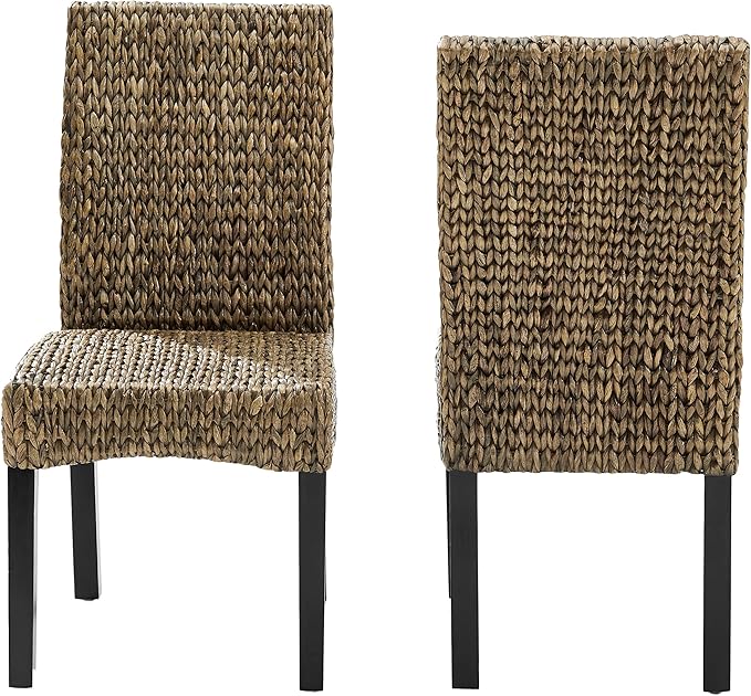 Crosley Furniture Edgewater Handwoven Natural Fiber Rattan Dining Chairs Set of - Image 2