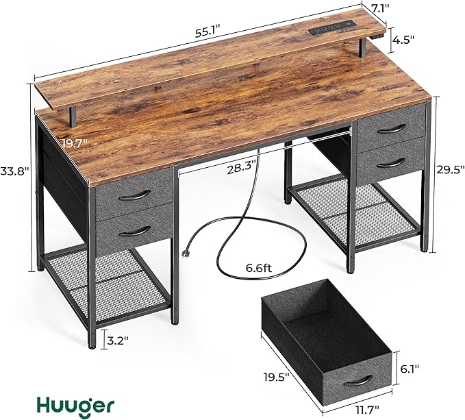 Huuger 55 inch Computer Desk - Image 3