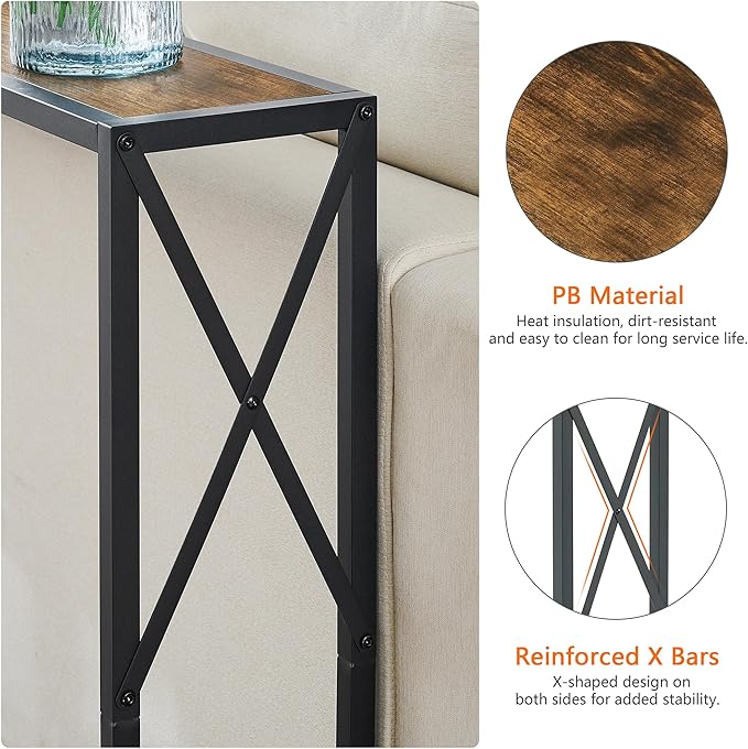 Console Table, 70” Narrow Sofa Table, Entryway Table, Industrial Sofa Table - Image 6