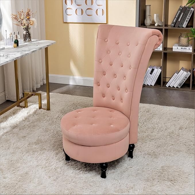 Container Furniture Direct Royal High-Back Velvet Accent Chair - Image 12
