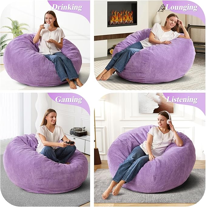 3.5FT Bean Bag Chairs Teardrop Bean Bag Chair - Image 7