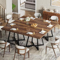 Tribesigns Square Dining Table for 6, 31.5" Industrial Dinner Table by Tribesigns