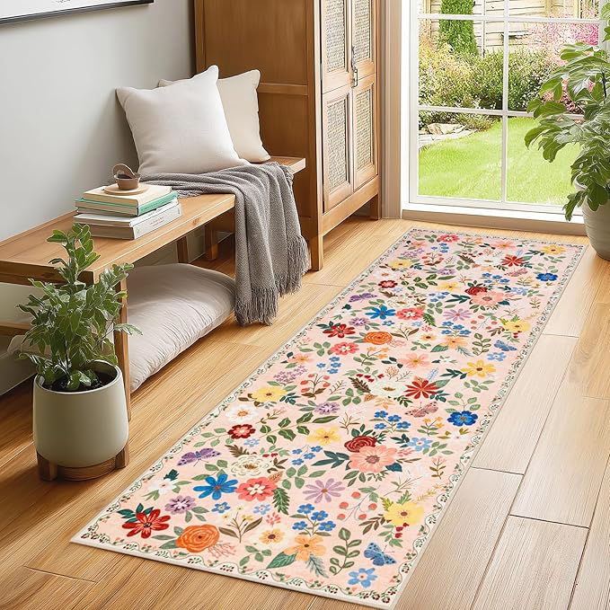Runner Rug for Entryway: 2x10 Kitchen Rugs Non Slip Washable Ultra-Thin Soft - Image 3