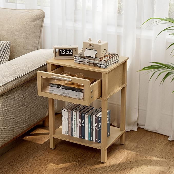 Nightstand Wooden Bedside Table - Image 6