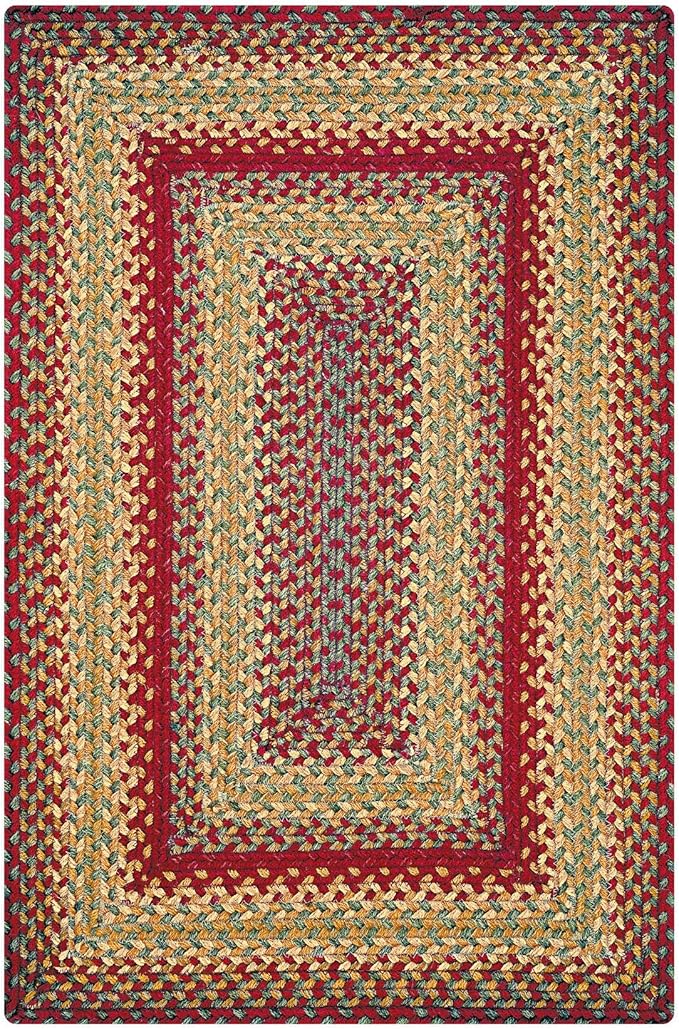 Homespice Cider Barn Cranberry Red Braided Area Rugs, 5x8' Rectangle - Image 9