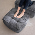 HIGOGOGO Square Stuffed Pouf Ottoman, Corduroy Poufs by HIGOGOGO