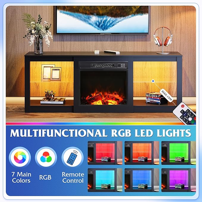 WLIVE 58 Inches Fireplace TV Stand - Image 6