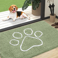 OLANLY Door Mat for Muddy Dog Paws 47x32, Ultra Absorbent Chenille Mud Doormat by OLANLY