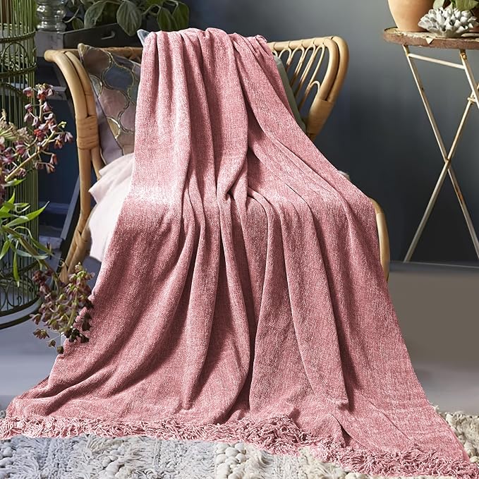 Chenille Throw Blanket for Couch 50"X 60", Soft Cozy Throws - Image 8