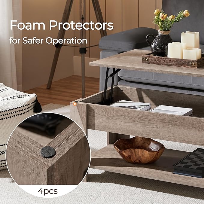 Yaheetech Lift Top Coffee Table - Image 8