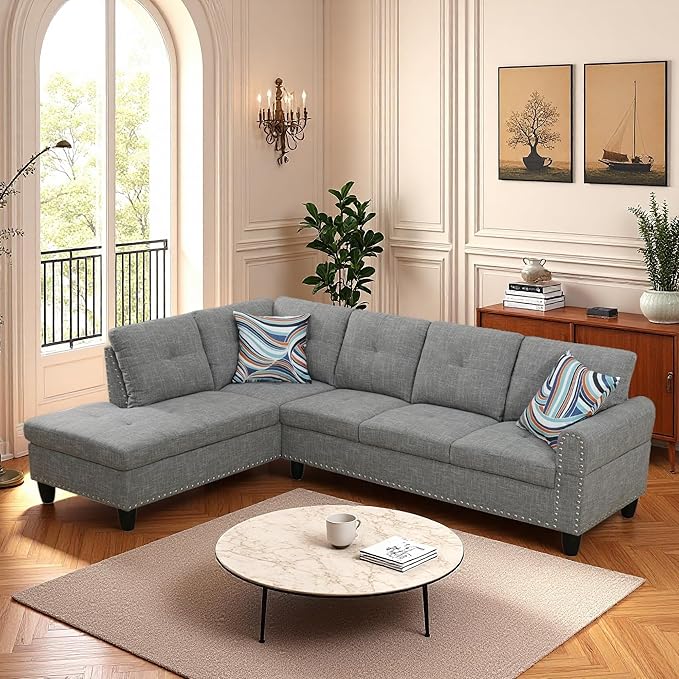 Modular L-Shaped Sectional Sofa, Modern Couches - Image 3