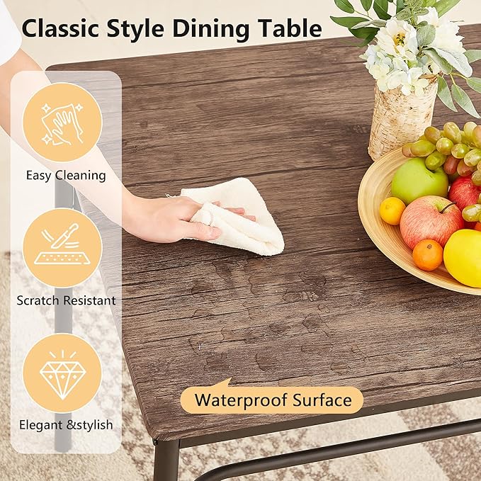 VECELO Kitchen Dining Room Table Set - Image 5