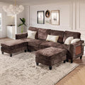 COLAMY 118" U-Shaped Sectional Couch, 4-Seat Modular Sofa by COLAMYINC