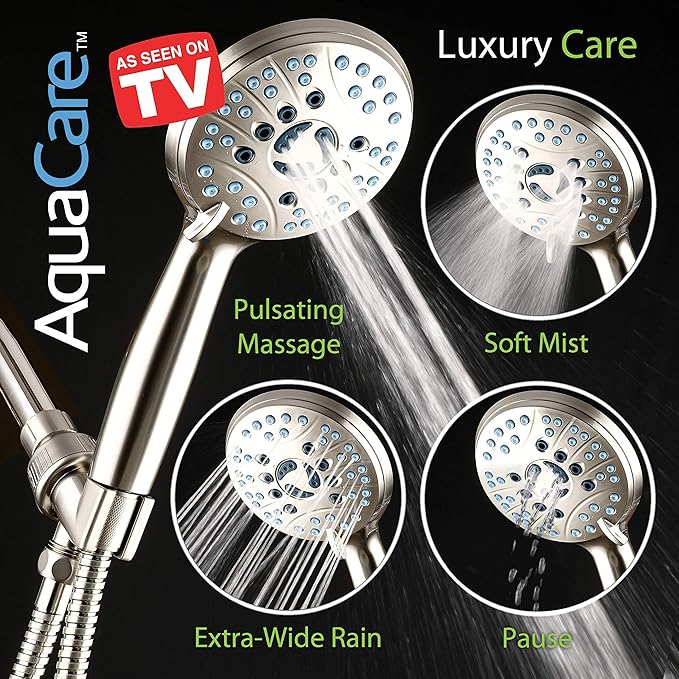 Hotel Spa AquaCare High Pressure 8-mode Handheld Shower Head - Image 6