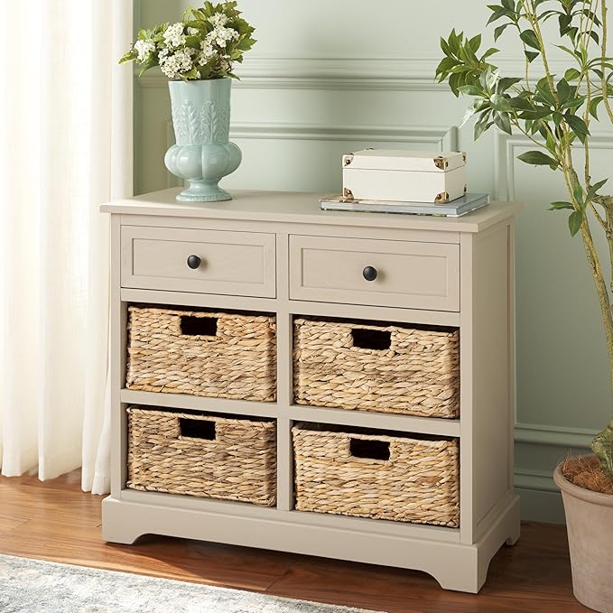 SAFAVIEH American Homes Collection Herman Vintage Grey Storage Unit - Image 2