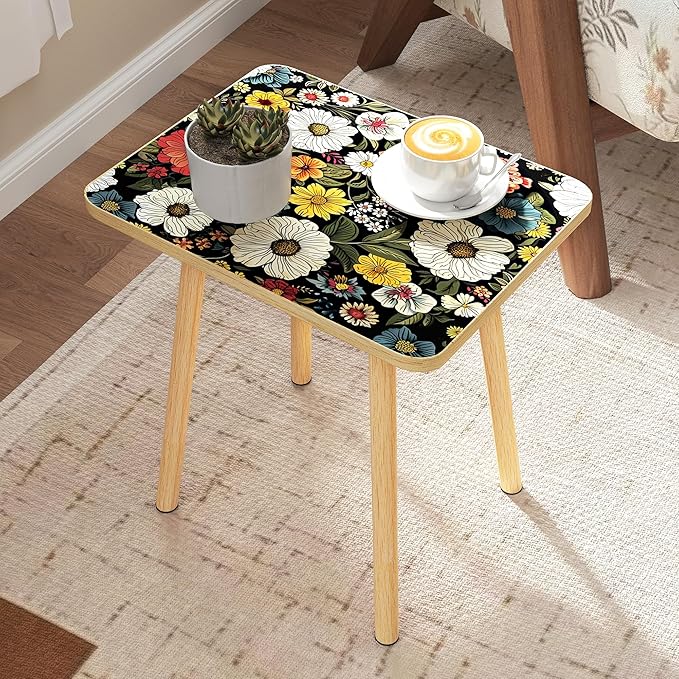 Mandala Small Rectangle End Table, Side Table - Image 2