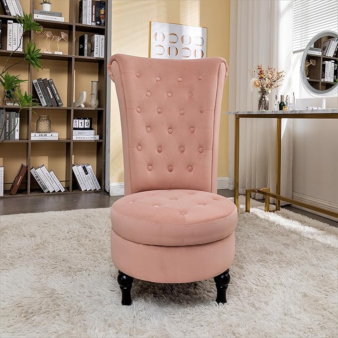Container Furniture Direct Royal High-Back Velvet Accent Chair by ContainerDirect